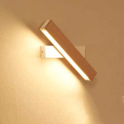 Wooden LED Wall Lamp Modern Adjustable Lighting Bar