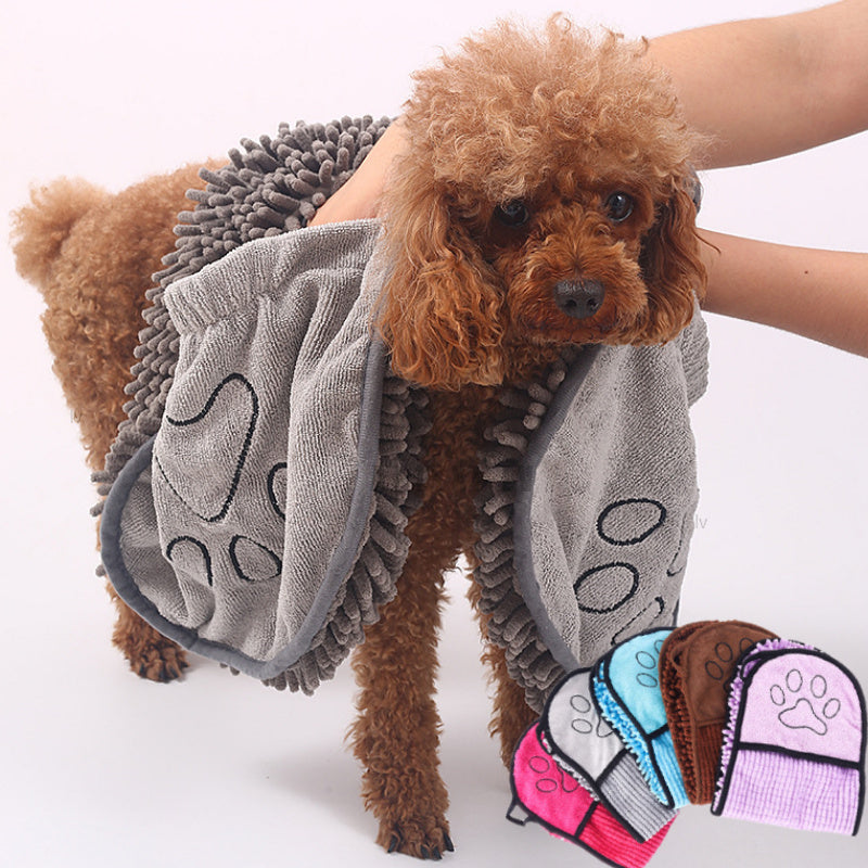 Dogs Cats Towels Super Absorbent Dog Bathrobe Microfiber Bath Towels